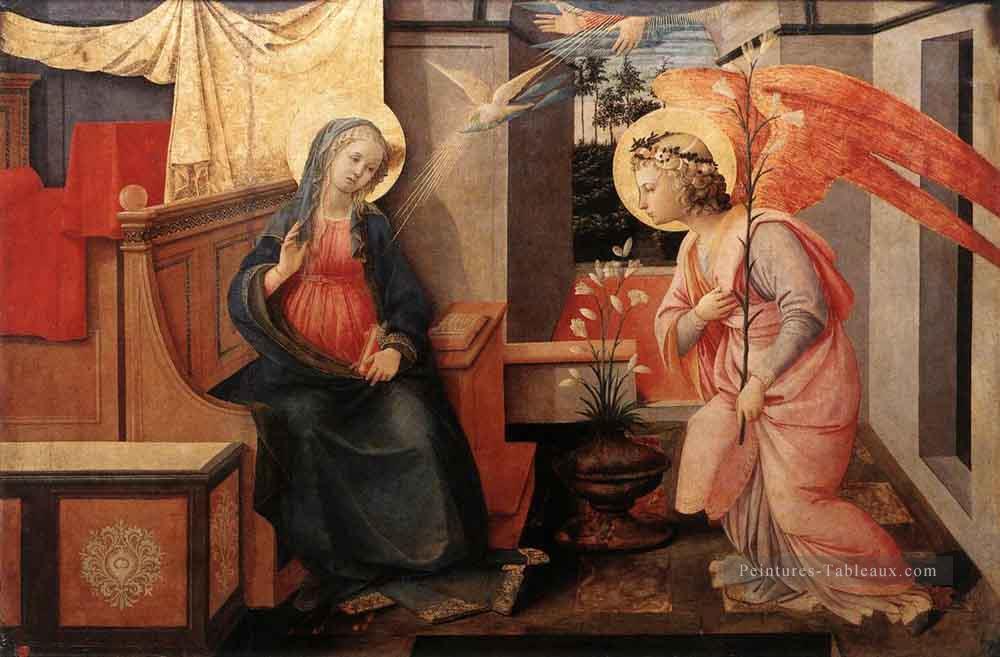 l’Annonciation 14455 Renaissance Filippo Lippi Peintures à l'huile